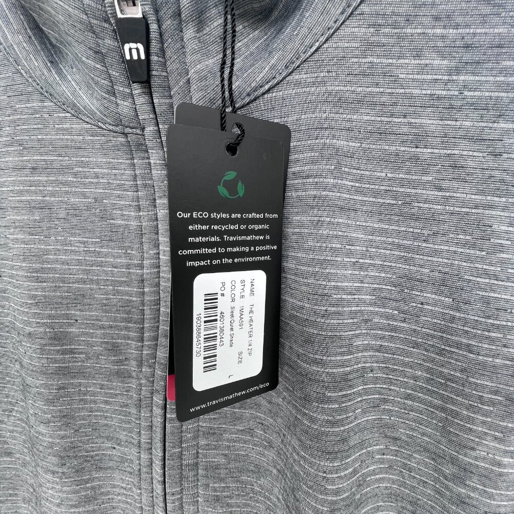 Travis Mathew Heater Quarter Zip, sleet-quiet shade, various sizes - Picture 4 of 4